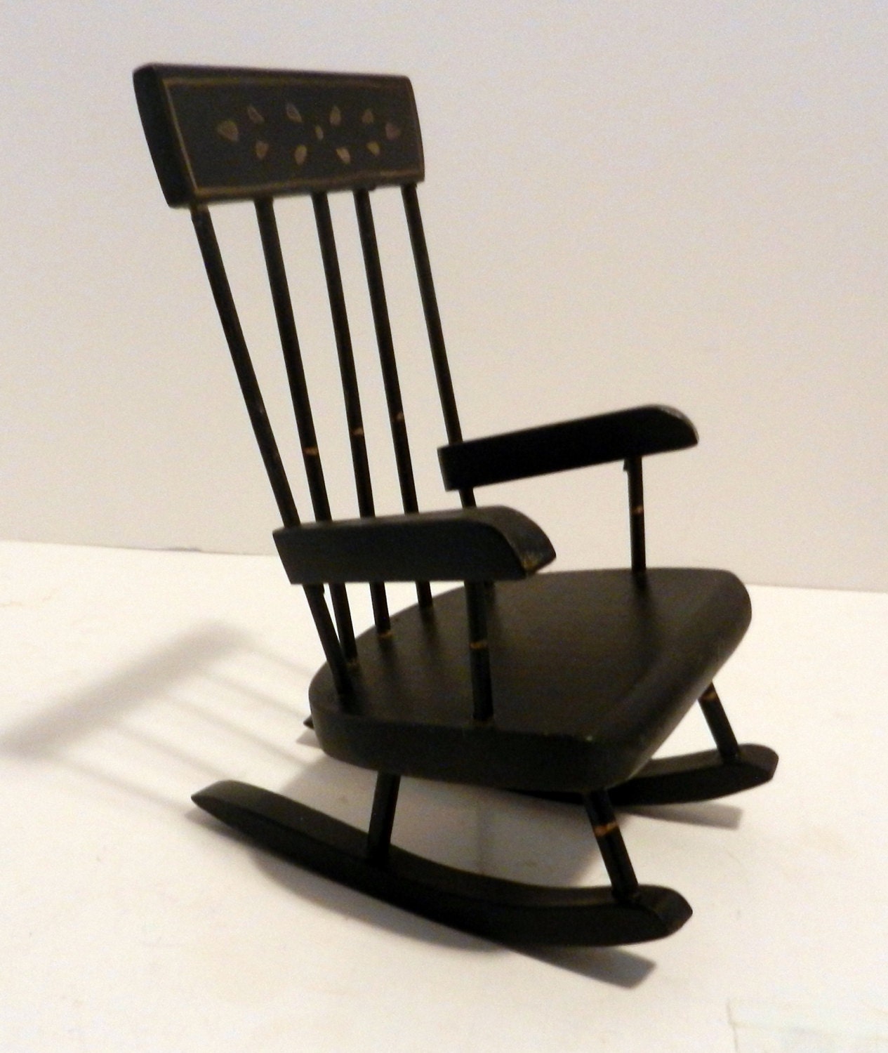 SALE 15.00 Off/Vintage Amish Doll Wood Rocking Chair, Pennsylvania