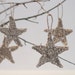 Reserved Listing for Kayla - Crochet Twine Star Christmas Ornaments - set of 30