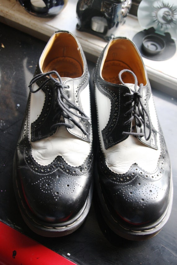 black and white oxford doc martens