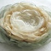 Flower hair clip brooch green, beige, ivory Wedding hair piece Hair flower Wedding accessory Sash flower