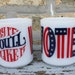 SALE // Vintage 1960's VOTE "Try it you'll like it" milk glass promotional election mugs