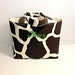 Organizer Basket Extra Large, Tote Bag Fabric Handmade Tote Giraffe Print