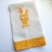 vintage soda fountain linen tea towel gold & white ice cream parlour malt shop kitchen towel milkshake glass spoons