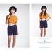 Vintage 90s Gold Crop Top with Black Trim