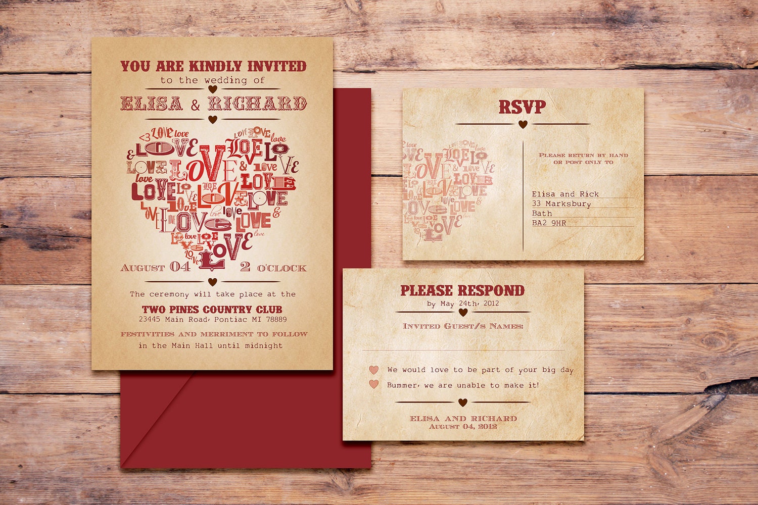 PRINTABLE DigitalWEDDING INVITATIONS El Paso by DesignedWithAmore