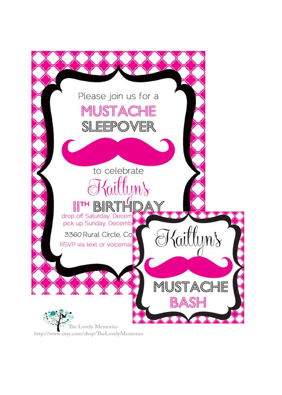 Home » Birthday Invitation » mustache birthday invitations templates