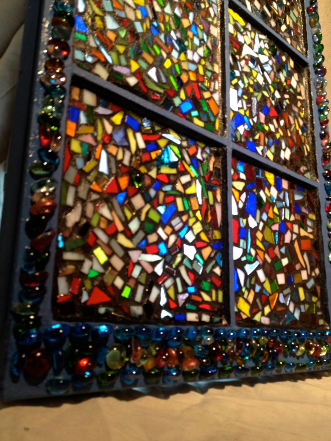 Mosaic Stained Glass Confetti Style Vintage by KristisWhimsey