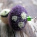 Felted Jewerly, mini mushroom, pendant