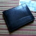 Mens Wallet - Leather Wallet - Vintage Mens Wallet - Black Leather Billfold - Money Clip