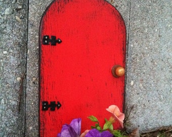 Fairy Garden, Fairy Door, Gift for her, Mothers Day, Outdoor, Garden Decor, Gift, Red, Garden, Outdoor, Birthday Gift, Housewarming, Wall