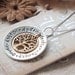 x Personalized mothers jewelry-Personalized Moms necklace-Hand stamped Mom necklace-Hand stamped Jewelry-Tree of life circle of love Bronze