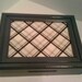 handpainted mens grey plaid jewelry box organizer