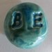 BE Pocket Stone - Ceramic - AQUAMARINE Art Glaze - Inspirational Art Piece