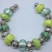 European style, bracelet, turtle, green, silver, charm bracelet