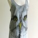 Owl Yellow Eyes Animal Style Owl Tank Top Owl Shirt Owl t-Shirt Gray T-Shirt Screen Print Size M