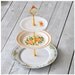 Meadowsweet: 3 Tier Cake Stand in Coral, Cream, White, Yellow, Orange, Green