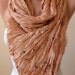 Honey and Silky Satin Scarf - Embroidered Fabric