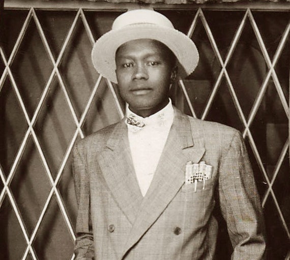 Dapper African american man. Real photo postcard. Rppc C. 1900