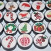 Polymer Clay Multicolored Christmas Designed Beads- Set of 28