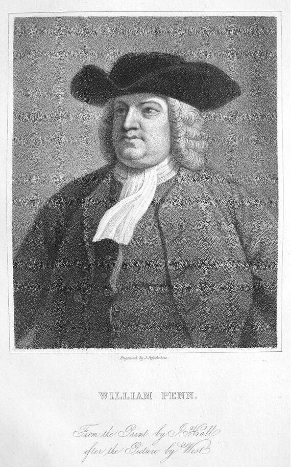 WILLIAM PENN Portrait Quaker Founder of Pennsylvania by martin2001