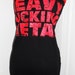 Ladies mini dress HEAVY F-CKING METAL - rockin summer dress form fitting one of a kind punk rock alternative gothic rockabilly lolita pin up