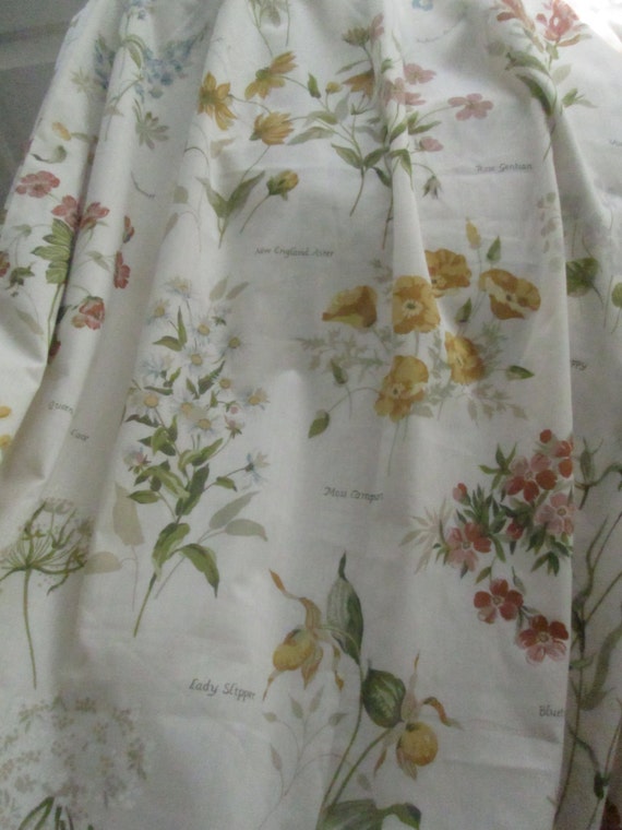 Vintage Long PinchPleat Floral Drapes