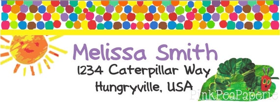Very Hungry Caterpillar Address Labels - Avery Il_570xn