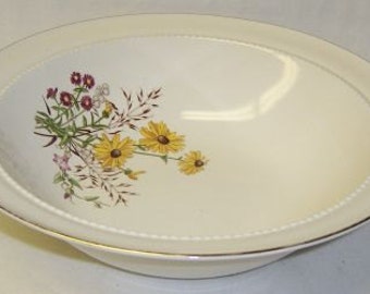 Hall China BROWN EYED SUSAN 9 Inch Round Vegetable Serving Bowl
