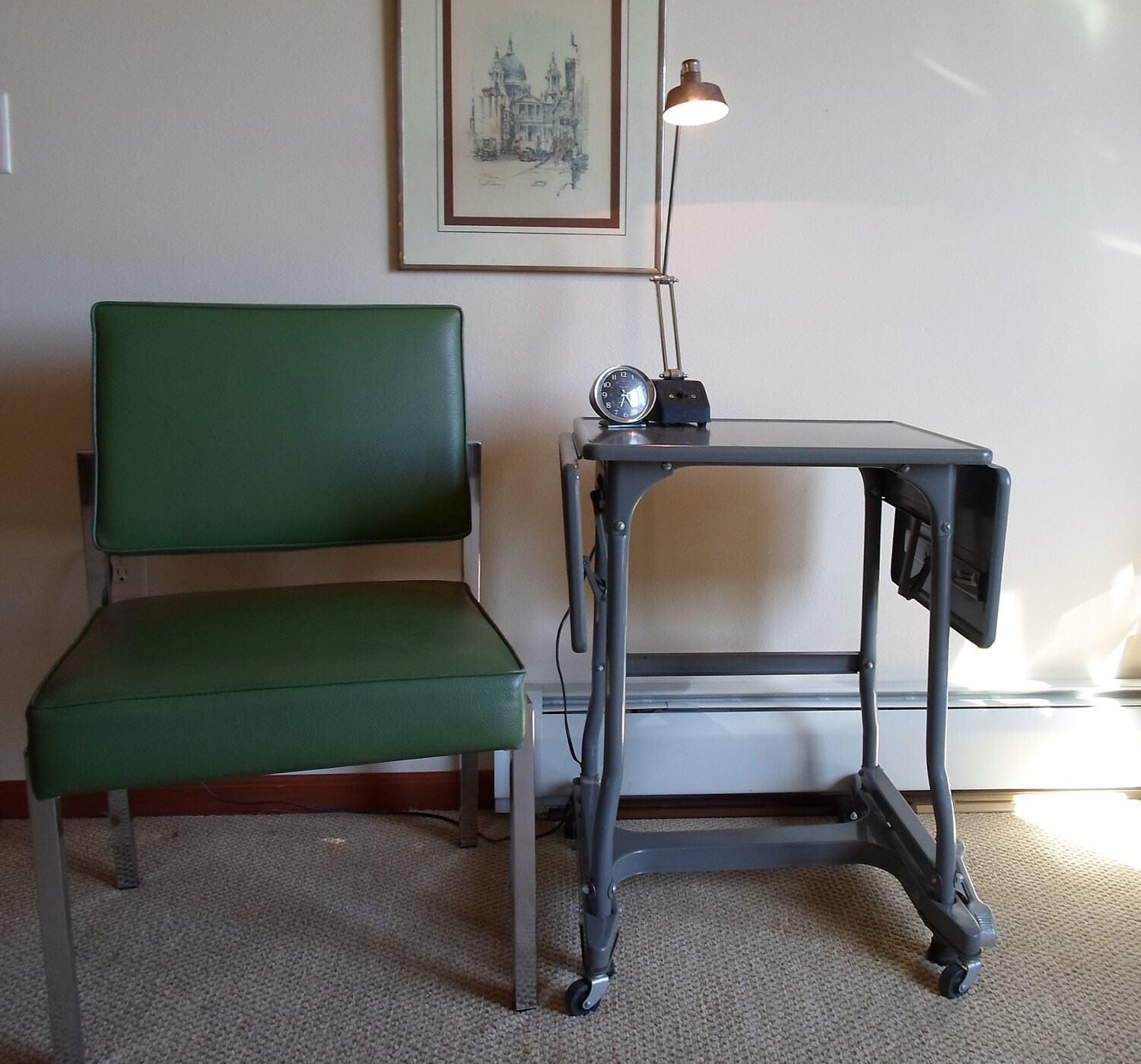 Vintage Metal Rolling Typewriter Stand by alsredesignvintage