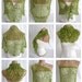 Crocheted green magic shawl, scarf by Arzu's Style