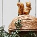 Vintage Ceramic Brown Nutty Squirrel Container