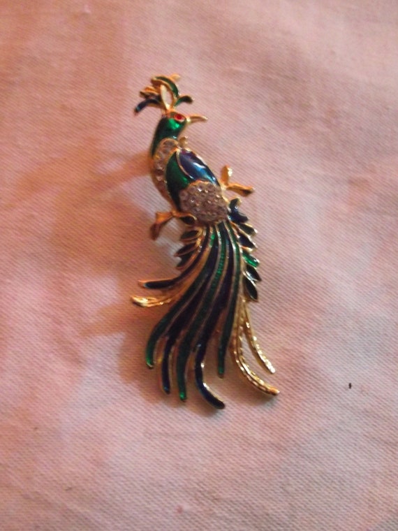 Vintage Peacock Brooch 6