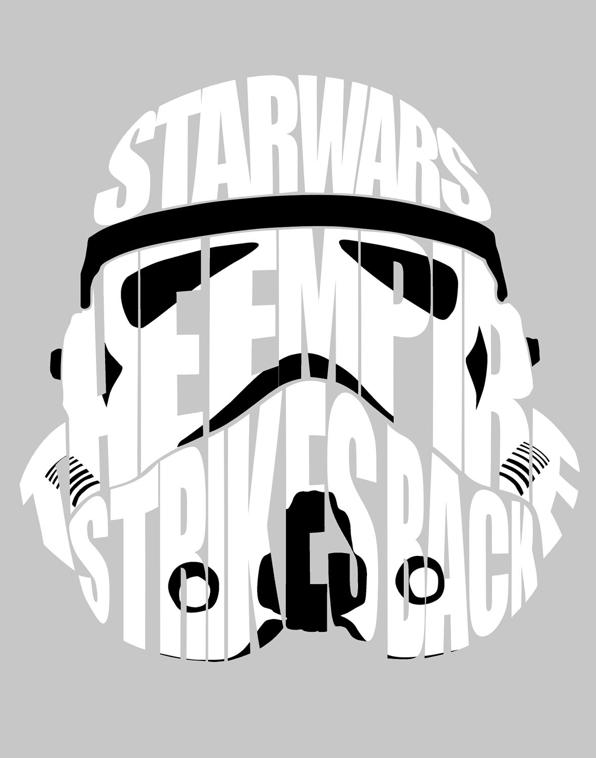 Star Wars Stormtrooper Word Art 11 x 14 Print