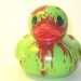 Zombie Rubber Ducky Hand Painted Zombie by ZombieGiftsandStuff