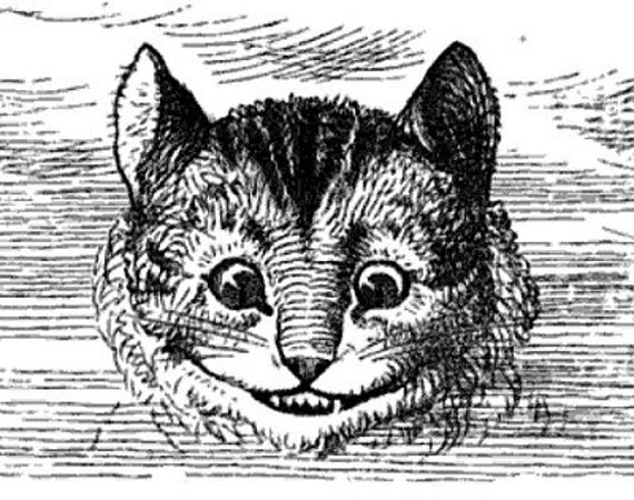 Cheshire Cat floating head Alice in Wonderland Vintage