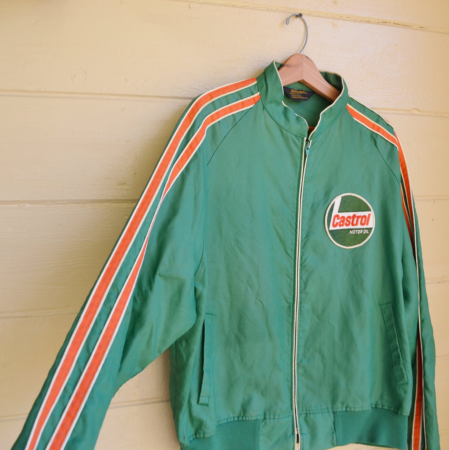 Vintage 1970s Castrol Motor Oil Racing Jacket Collectible