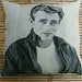 JAMES DEAN Photo image cushion pillow, 50's actor. Hand sewn in quality heavy cotton, glamour Hollywood screen idol. 50cm or 20" sq.