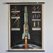 SOLD TO JUNQUEAHOLIC. Original Mid Century Classroom Print. rare. Rocket Science. Physics. Pull Down Wall Map. Germany.