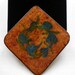 Enamel on Copper Vintage Brooch Pin Floral Garland