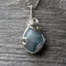 Aquamarine Pendant Silver Wire-Wrapped