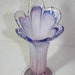 SALE Vintage Hand Blown Swirl Glass Bud Vase in Pink, Blue, Mint Green with Scalloped Top