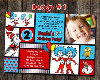 Mario Luigi Birthday Party Photo Ticket Invitations