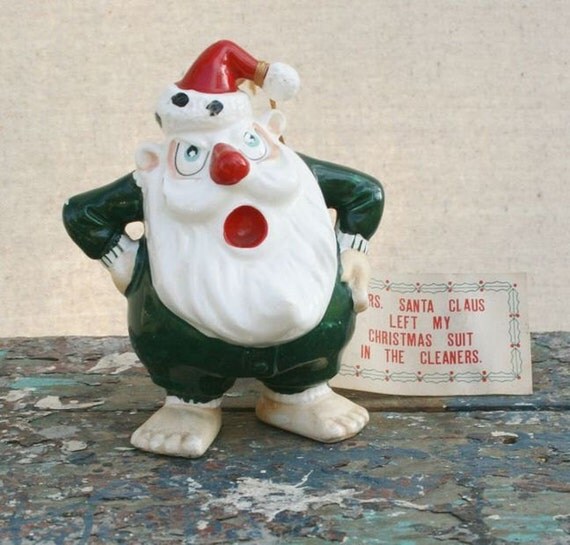 Kreiss Psycho Ceramics Santa in Long Johns by kissmyattvintage