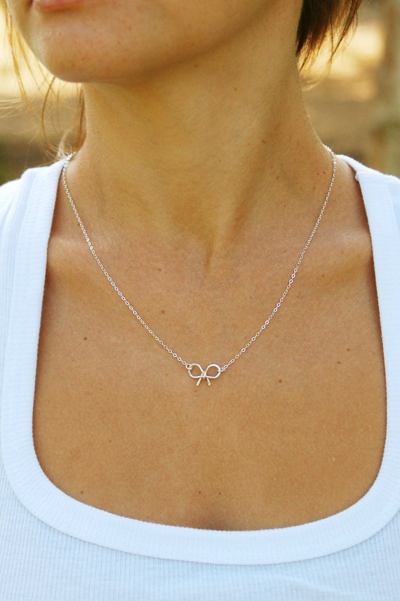etsy bow necklace