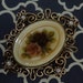Vintage Rose Brooch with Faux Pearls Pin