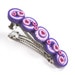 Purple and pink heart barrette, polymer clay barrette, Valentines day gift, hair jewelry for kids, teens and women, handmade hair jewelry