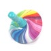 Polymer clay rainbow colors dreidel, unique dreidel, colorful spinning top, great Hanukah gift idea, toy for all ages