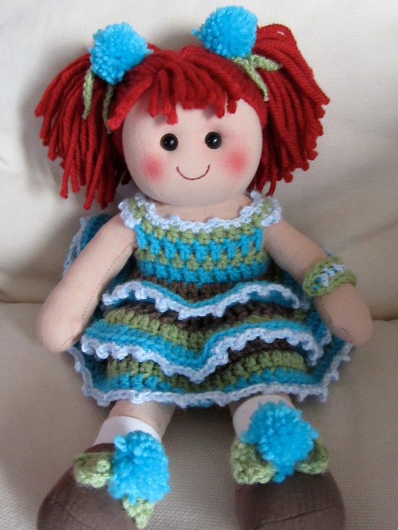 Sweet Rag Doll in beautiful crochet couture