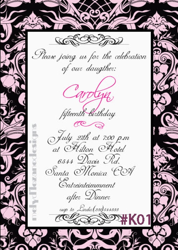 Quinceanera Invitations Verses 7