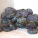 Czech Glass Flat Coin Beads - 13mm 10 Pieces - Blue Picasso